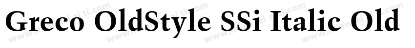 Greco OldStyle SSi Italic Old Style Figures字体转换